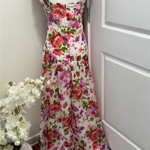 Floral Wrap Dress with Ruffled Sleeves NWT SZ XL